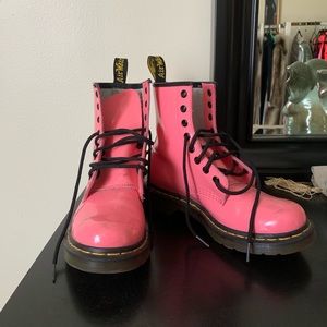 Pink Dr. Marten boots